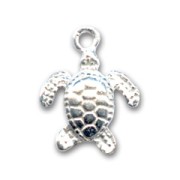 Silver tortoise charm 14mm x1|raw }}