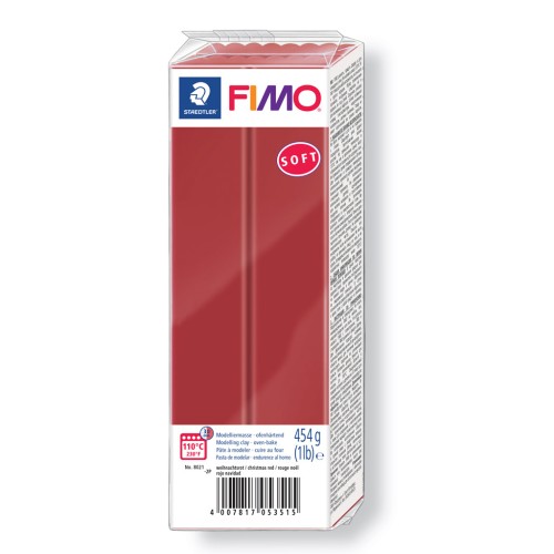 Fimo Soft Polymer Clay 454gr Christmas Red (n°2) x1