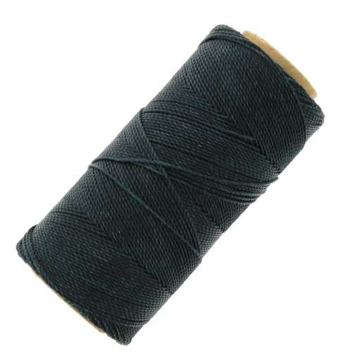 Linhasita waxed thread spool for micro macramé 1 mm - Bleu d'Orage (202) x168m