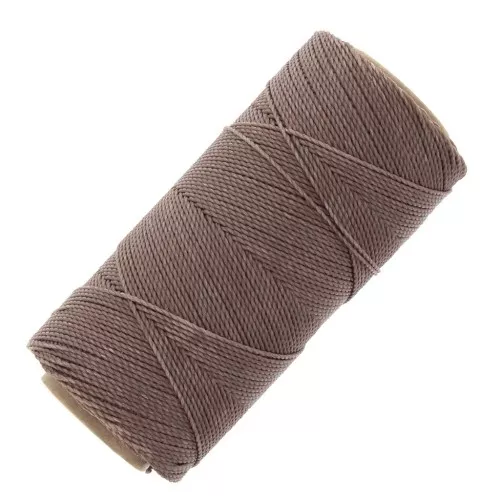 Linhasita waxed thread spool for micro macramé 1 mm - Taupe (366) x168m
