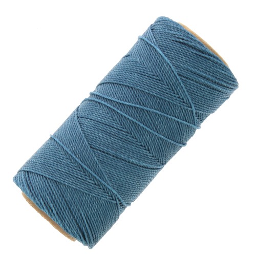 Linhasita waxed thread spool for micro macramé 1 mm - Capri blue (226) x168m