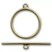 Toggle clasp 34mm Bronze tone x1
