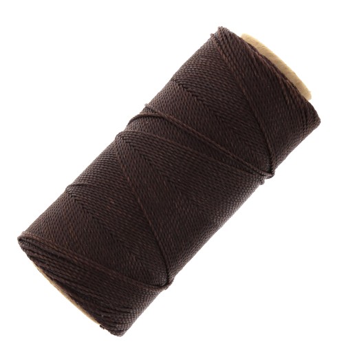 Linhasita waxed thread spool for micro macramé 0.5 mm - Coffee (496) x335m
