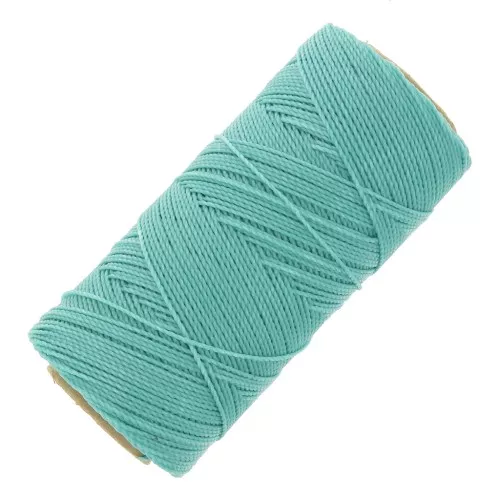Linhasita waxed thread spool for micro macramé 0.5 mm - Frosted blue (231) x335m