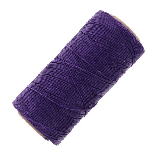 Linhasita waxed thread spool for micro macramé 0.5 mm - Dark Purple (369) x335m