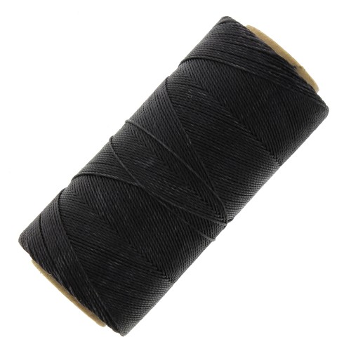 Linhasita waxed thread spool for micro macramé 0.75 mm - Dark brown (210) x228m