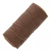 Linhasita waxed thread spool for micro macramé 0.75 mm - Sable (214) x228m
