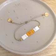 Linhasita waxed thread spool for micro macramé 0.75 mm - Tangerine (238) x228m