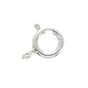 Spring Clasp 5 mm with open ring in Silver 925 x1|raw }}