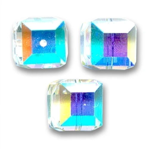 PureCrystal 5601 Cube 8mm Crystal AB x1
