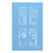 Silk Screen Moiko for polymer clay 74x105 mm Faces Pattern 3 Nevenka Sabo 11.30 x1|raw }}