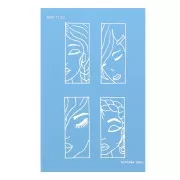Silk Screen Moiko for polymer clay 74x105 mm Faces Pattern 3 Nevenka Sabo 11.30 x1