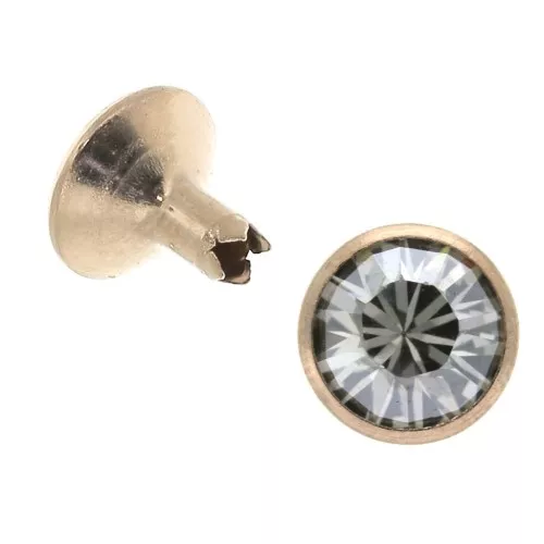 PureCrystal Rivet 53005 8 mm Crystal Silver Shade/Rose Gold Tone x1