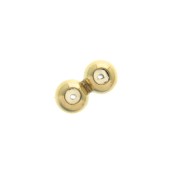 8mm Gold Filled  Double stopper connector with 2 holes of 0.6 mm x1|raw }}