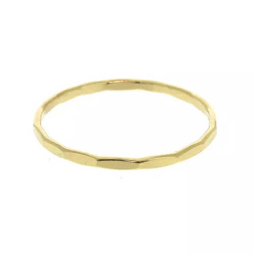 Size 49 - Gold Filled hammered Ring x1