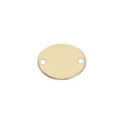 7.2x5.5mm Gold-filled Oval 2 holes spacer x1|raw }}
