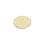 7.2x5.5mm Gold-filled Oval 2 holes spacer x1