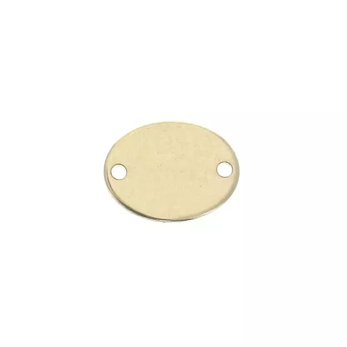 7.2x5.5mm Gold-filled Oval 2 holes spacer x1