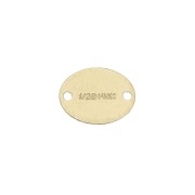 7.2x5.5mm Gold-filled Oval 2 holes spacer x1