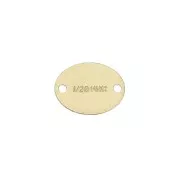 7.2x5.5mm Gold-filled Oval 2 holes spacer x1