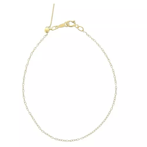 1.1mm Gold-filled Adjustable Forçat mesh bracelet x19 cm