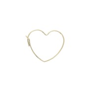 18x20mm Gold-filled Heart Hoop Earrings to decorate x2|raw }}