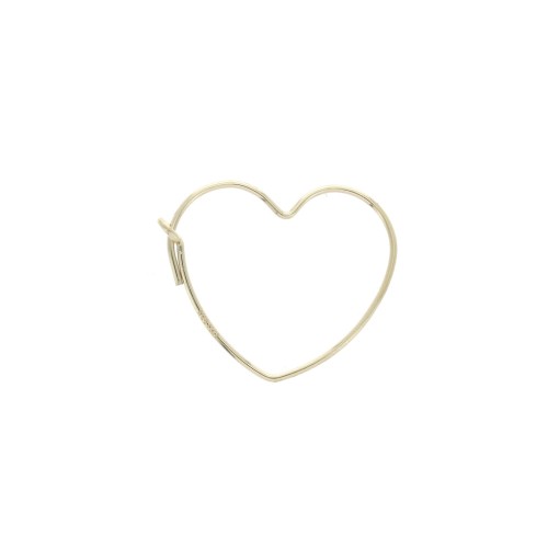 18x20mm Gold-filled Heart Hoop Earrings to decorate x2
