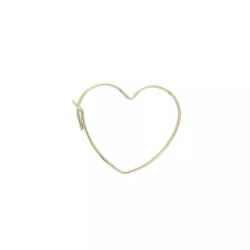 18x20mm Gold-filled Heart Hoop Earrings to decorate x2