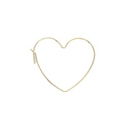 23x25mm Gold-filled Heart Hoop Earrings to decorate x2|raw }}