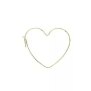 23x25mm Gold-filled Heart Hoop Earrings to decorate x2