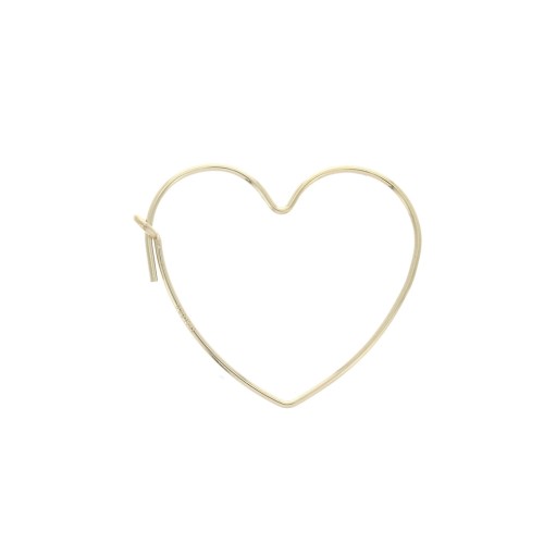 23x25mm Gold-filled Heart Hoop Earrings to decorate x2
