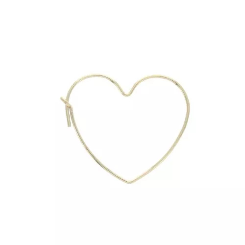 23x25mm Gold-filled Heart Hoop Earrings to decorate x2