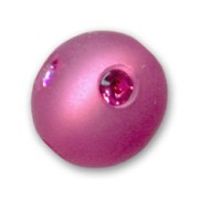 Round Polaris bead with rhinestones 8mm Rose x1|raw }}