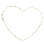 20x0.7mm Gold-filled Heart Hoop Earrings to decorate x2|raw }}