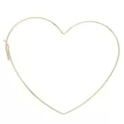 20x0.7mm Gold-filled Heart Hoop Earrings to decorate x2