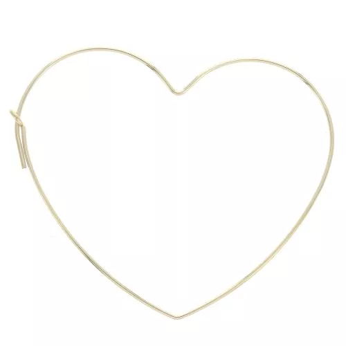 20x0.7mm Gold-filled Heart Hoop Earrings to decorate x2