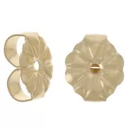 Disc earstuds 6 mm for cabochon - Gold filled (gold laminate) x2