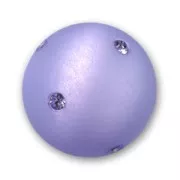 Round Polaris bead with rhinestones 20mm Violet x1