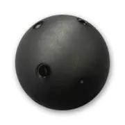 Round Polaris bead with rhinestones 16mm Jet  x1