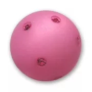 Round Polaris bead with rhinestones 16mm Rose x1