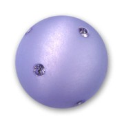Round Polaris bead with rhinestones 16mm Violet x1|raw }}