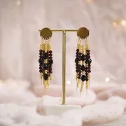 6x8mm Jet Drop Faceted Czech Glass Bead x20