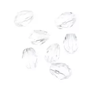 6x7.5 mm Faceted Glass Pear-Shaped Beads - Crystal x20