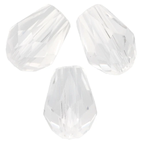 6x7.5 mm Faceted Glass Pear-Shaped Beads - Crystal x20