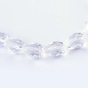 6x7.5 mm Faceted Glass Pear-Shaped Beads - Crystal x20
