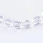 6x7.5 mm Faceted Glass Pear-Shaped Beads - Crystal x20