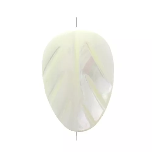 14x10 mm Mother of Pearl Leaf bead for DIY jewelry creation x10