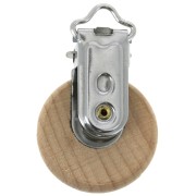 46mm wooden removable clip pacifier - Natural x1