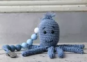 15mm Multi Blue/White silicone beads for pacifier x7