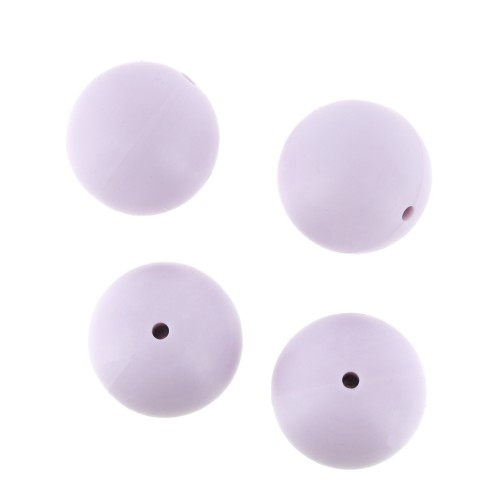 18mm Lavender silicone beads for pacifier x4